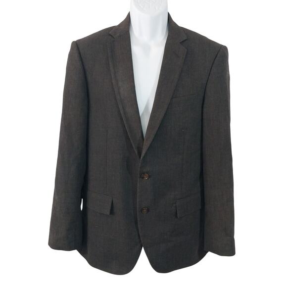 J. CREW! AWESOME DOVE GRAY "FLEX" WOOL 2 BUTTON DRESS JACKET, BLAZER! SZ 38R - Picture 2 of 11